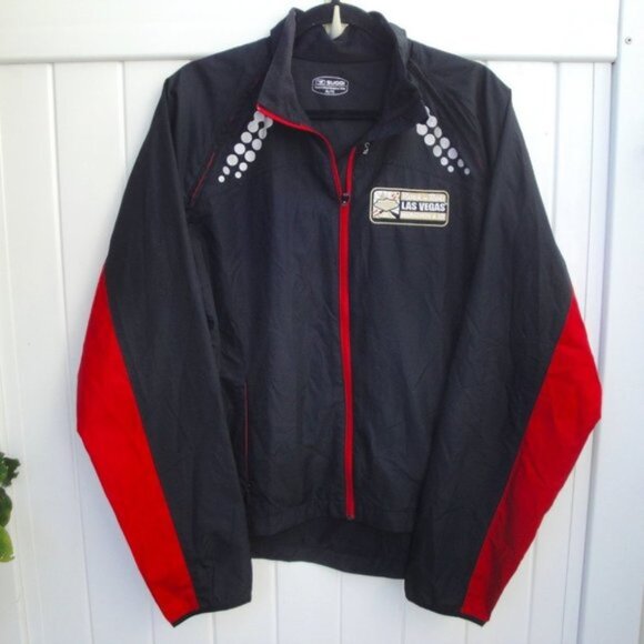 Las Vegas Jacket XL Rock-n-Roll Marathon Red and Black with zip out sleeves